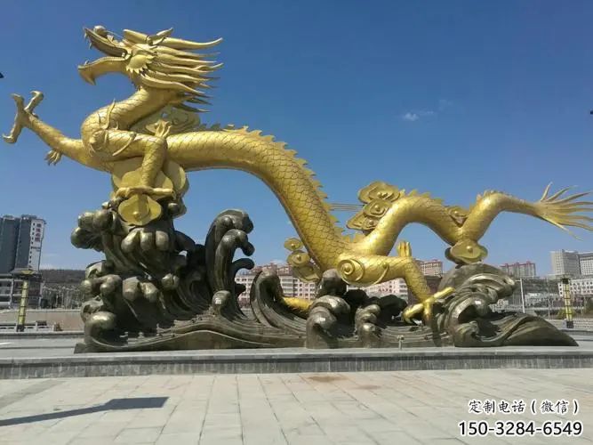 生產龍頭雕塑廠家，鑄銅動物雕塑，房地產售樓處擺件