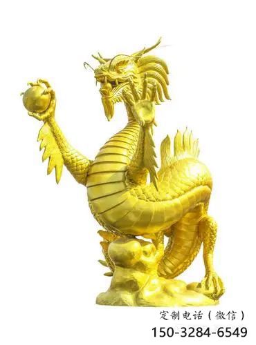 預定龍頭雕塑，鑄銅動物雕塑，房地產售樓處擺件