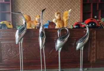 不銹鋼仿真丹頂鶴雕塑 酒店公園雕塑 風景區擺件