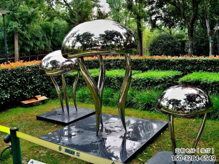 不銹鋼水景水母雕塑 風(fēng)景區(qū)幾何雕塑 廣場(chǎng)小品