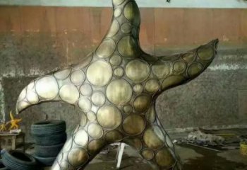 古銅色海星雕塑 大型城市雕塑 商業(yè)街擺件