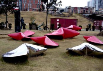 不銹鋼園林海星雕塑 田間彩繪雕塑 仿真擺件