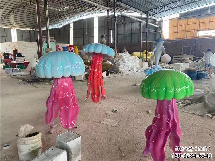 古銅色水母雕塑 大型城市雕塑 商業街擺件