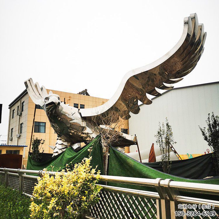 不銹鋼仿真老鷹雕塑 酒店公園雕塑 風景區擺件