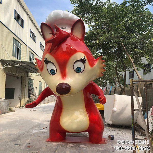 園林狐貍雕塑廠家 城市廣場雕塑 步行街擺件