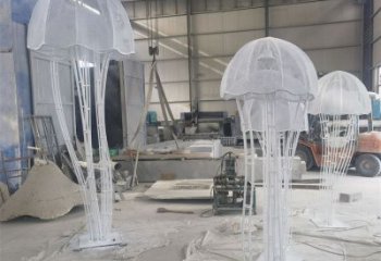 田間水母雕塑 彩繪仿真雕塑 園林擺件