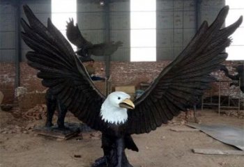 玻璃鋼廣場(chǎng)老鷹雕塑 公園仿真雕塑 抽象擺件