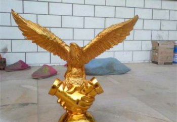 抽象老鷹銅雕塑 店門口彩繪雕塑 步行街?jǐn)[件