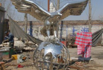 不銹鋼園林老鷹雕塑 風景區仿真雕塑 廣場小品