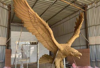 飛翔老鷹雕塑，烤漆工藝，公園園林小品