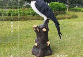 玻璃鋼公園喜鵲雕塑 酒店門口雕塑 彩繪擺件