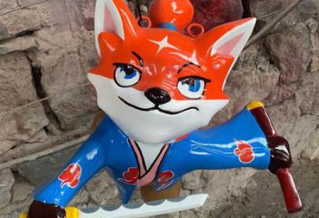 創意狐貍雕塑 步行街店門口雕塑 影視劇小品