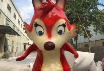 田間狐貍雕塑廠家 彩繪仿真雕塑 園林?jǐn)[件