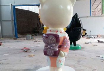 園林狐貍雕塑廠家 田間彩繪雕塑 仿真擺件