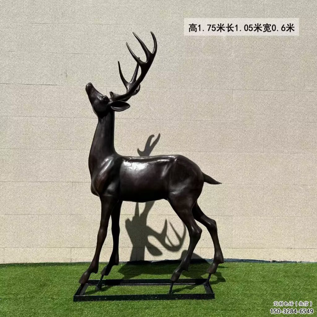 大型鑄銅麋鹿雕塑 步行街宣傳雕塑 仿真擺件