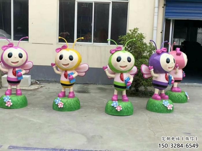 城市蜜蜂雕塑 風景區(qū)彩繪雕塑 抽象擺件