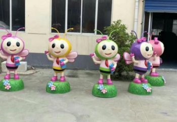 城市蜜蜂雕塑 風景區彩繪雕塑 抽象擺件