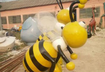 酒店蜜蜂雕塑 庭院仿真雕塑 彩繪小品