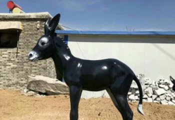 大型毛驢雕塑 商業(yè)街廣場雕塑 古銅色擺件