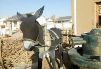 仿真毛驢雕塑 店門口園林雕塑 動物小品