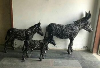 園林毛驢雕塑 風景區(qū)仿真雕塑 廣場小品