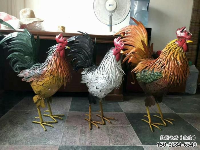 室內(nèi)小雞雕塑，景觀題材，鍍銅工藝