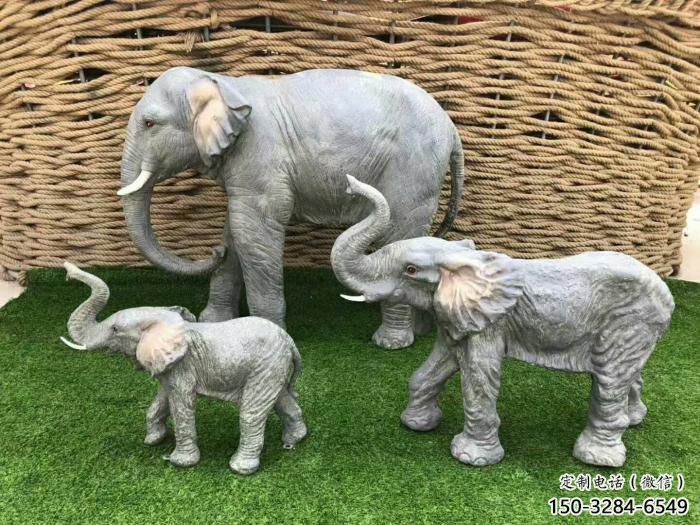 廣場小象雕塑，動物擺件，仿古工藝