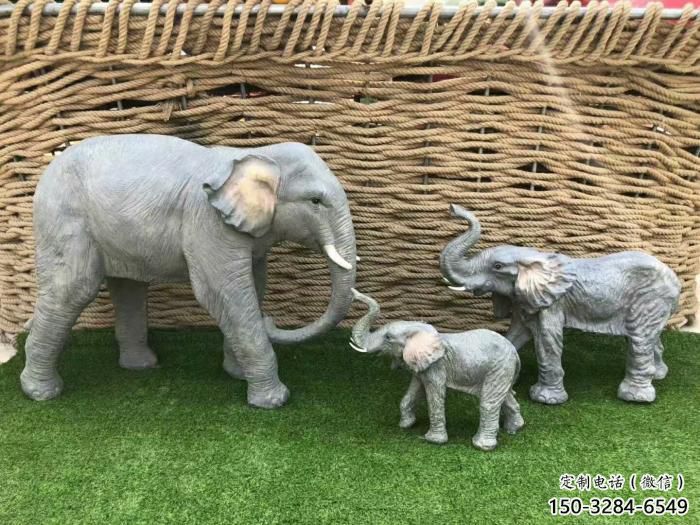 農(nóng)村小象雕塑，發(fā)光主題，噴砂工藝