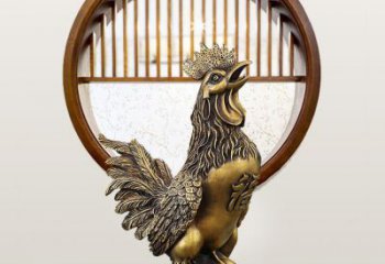 庭院小雞雕塑，現(xiàn)代小品，彩繪工藝