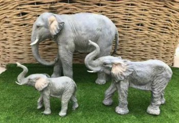 廣場小象雕塑，動物擺件，仿古工藝