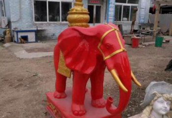 農村小象雕塑，歐式主題，彩繪工藝