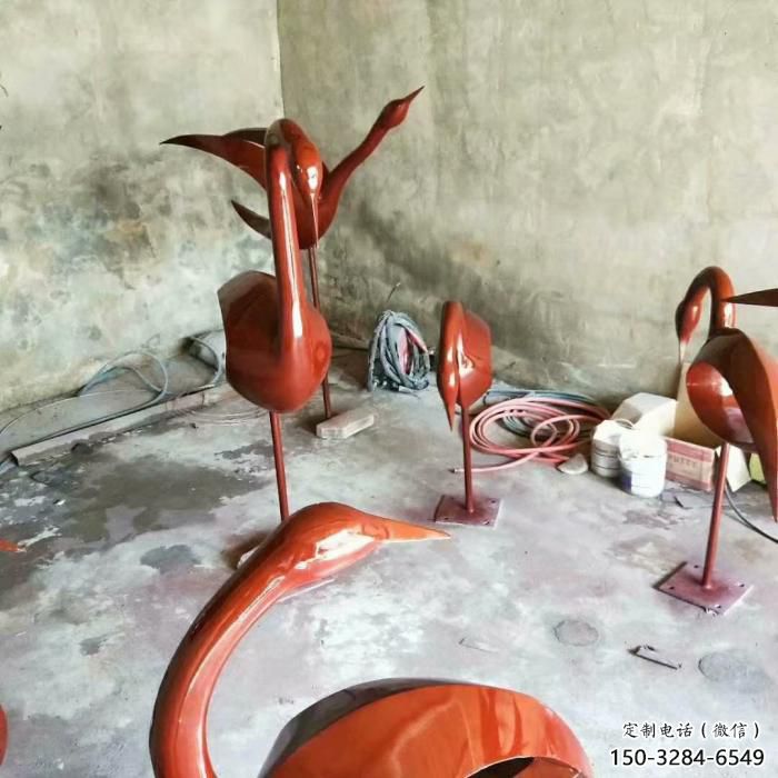 庭院鳥類雕塑，現代小品，彩繪工藝