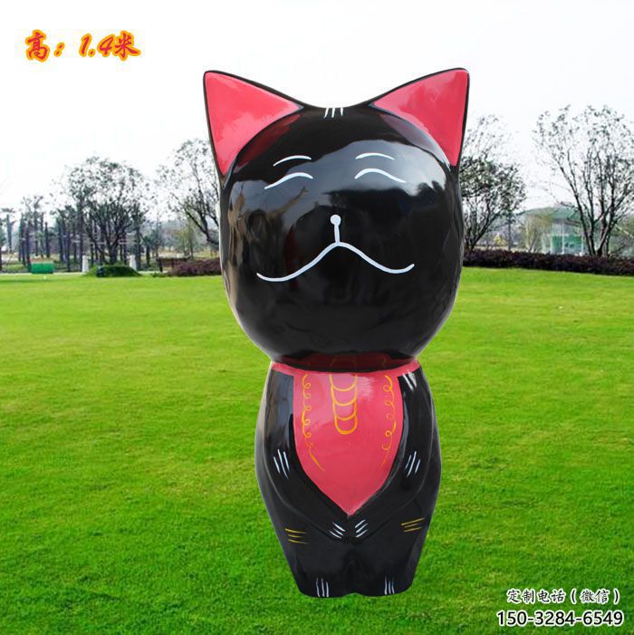 廣場小貓雕塑，動物擺件，仿古工藝