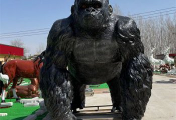 操場(chǎng)猩猩雕塑，公園題材，剪影工藝