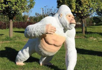 庭院猩猩雕塑，現代小品，彩繪工藝