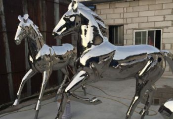 公園戰馬雕塑，廣場園林主題，仿古工藝