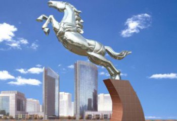 景區戰馬雕塑，噴水造型，鏡面工藝