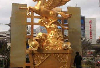 庭院戰馬雕塑，現代小品，彩繪工藝