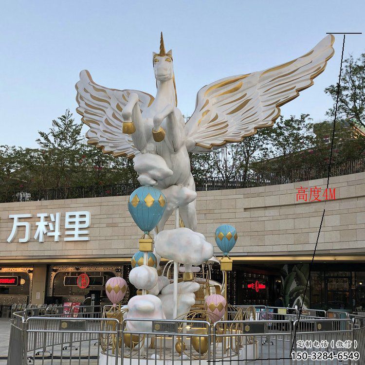 景區(qū)天馬雕塑，美陳小品，網(wǎng)格工藝