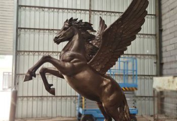 步行街天馬雕塑，景觀主題，古銅工藝