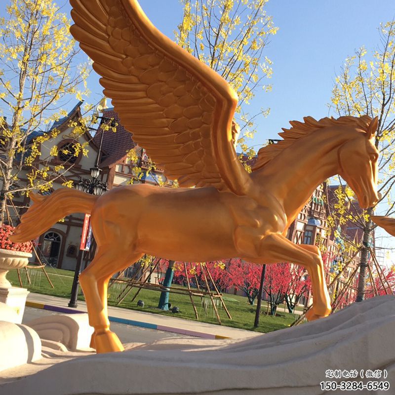 園林天馬雕塑，文化標識，電鍍工藝