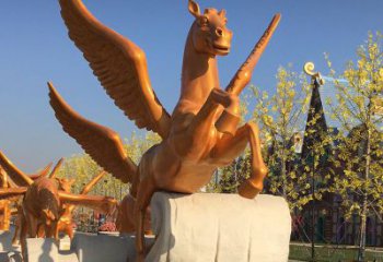 售樓部天馬雕塑，景觀題材，抽象工藝