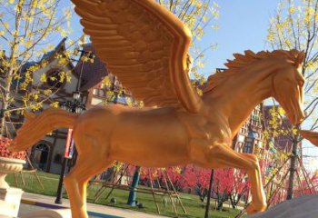 園林天馬雕塑，文化標識，電鍍工藝