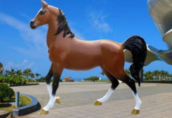 酒店小馬雕塑，家禽主題，鍍銅工藝