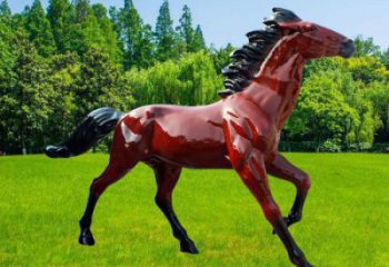 室內小馬雕塑，景觀題材，鍍銅工藝