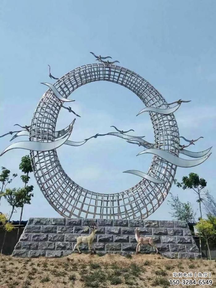 仿真大雁雕塑 店門口園林雕塑 動物小品