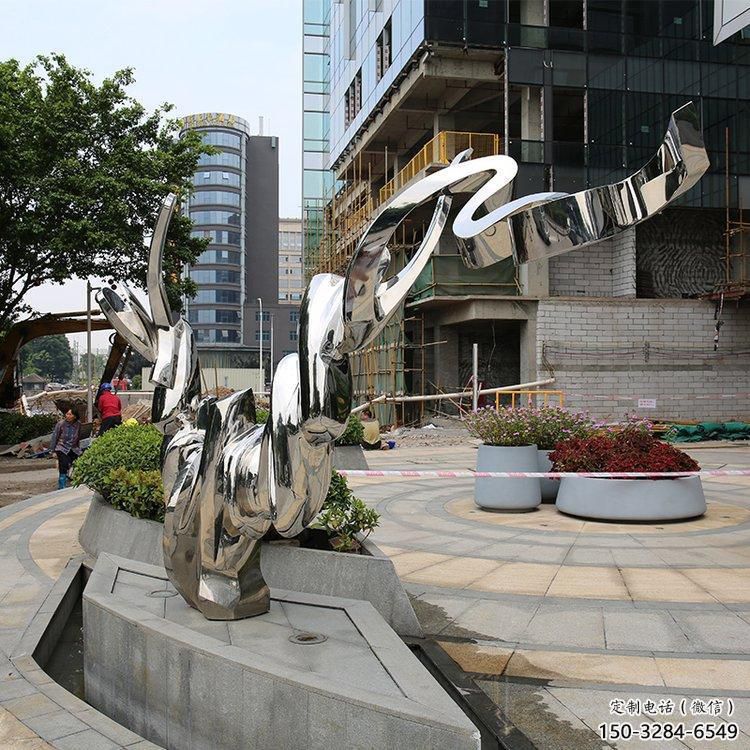 冷飲店貓咪雕塑，鍍銅海洋雕塑，鏡面工藝