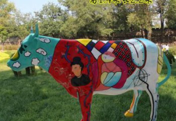仿真公牛雕塑 店門口園林雕塑 動物小品