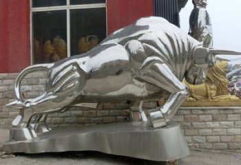 農(nóng)村黃牛雕塑，廣場(chǎng)擺件，抽象工藝