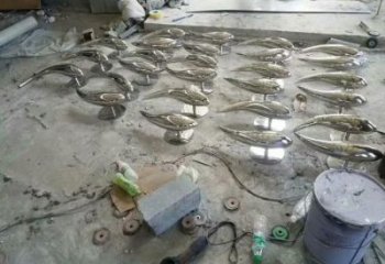 城市魚形雕塑，網格體育雕塑，古銅效果